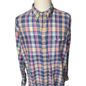 Ralph Lauren Men's Colorful Plaid Button-Down Shirt. Size Medium
